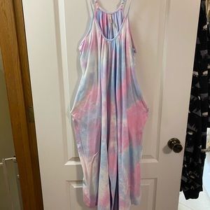 Tune-dye jumpsuit